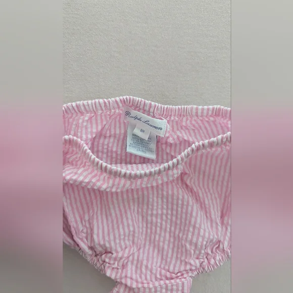 Ralph Lauren | Pink White Striped Special Occasion Summer Dress 6m EUC - Picture 6 of 7